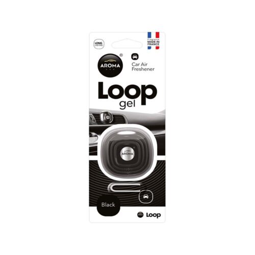 Aroma Loop Gel Vent Clip Car Air Freshener – Black