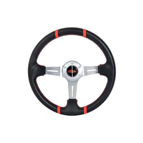FW Racing Sport Steering Wheel Black/Silver