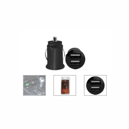 GTR500 Double Black USB Car Charger Adapter