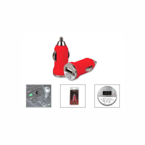 GTR500 Red USB Car Charger Adapter