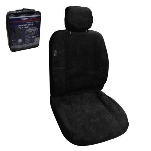 Top Ride Seat Cover – Ford Ranger (T6) (2016+) D/Cab (Black) 11 Pcs