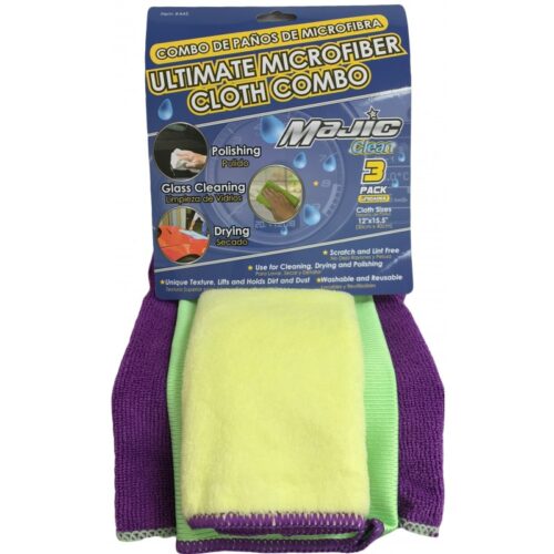 Majic Ultimate Microfiber Cloth Combo 3PCS