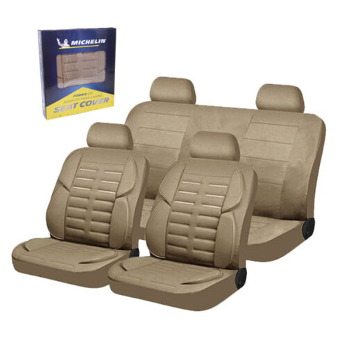 MICHELIN BEIGE EMBOSSED 9PCS SEAT COVER