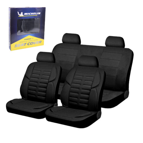 MICHELIN BLACK EMBOSSED 9PCS SEAT COVER