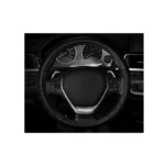 Medium Arrow Grip Black-Black-Grip-Red Stitch Swissdrive Steering Wheel Cover - Image 3