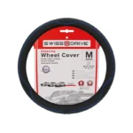 Medium Centauro Black Blue Line Swissdrive Steering Wheel Cover