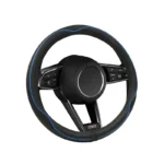 Medium Centauro Black Blue Line Swissdrive Steering Wheel Cover - Image 3