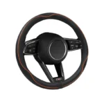 Medium Centauro Black Orange Line Swissdrive Steering Wheel Cover - Image 3