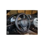 Swissdrive Medium Comfort Grip Black Perforated-Red Stitch Steering Wheel Cover - Image 2