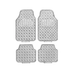 Metallic Silver 4Pc Swissdrive Rubber Mat - Image 3