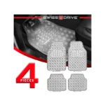 Metallic Silver 4Pc Swissdrive Rubber Mat - Image 4