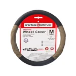 Swissdrive Steering Wheel Cover Edition Black-Beige