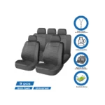 Swissdrive Black Bari 9Pc Seat Cover - Image 2
