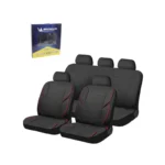 Black/Red Michelin 9Pcs Seat Cover
