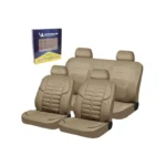 Beige Embossed Michelin 9Pcs Seat Cover