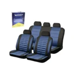 Black/Blue Mark Michelin 9Pcs Seat Cover