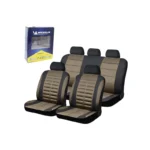 Black/Beige Mark Michelin 9Pcs Seat Cover