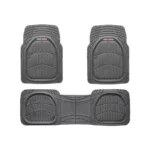 Grey 3Pc Deep Dish Swissdrive Rubber Mat