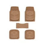 Beige 5Pc Deep Dish Swissdrive Rubber Mat