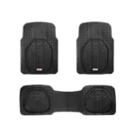 Black 3Pcs All Weather Compact Swissdrive Rubber Mat
