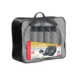 Swissdrive Black&Grey Supreme 14Pc Seat Cover (4 Shoulder Pads, 1 Swc)