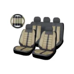 Swissdrive Black&Beige Supreme 14Pc Seat Cover (4 Shoulder Pads, 1 Swc)