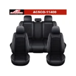 AC Racing Universal Leather Seat Cover Black 11Pcs
