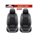 AC Racing Universal Leather Seat Cover Black/Grey 11Pcs