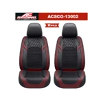 AC Racing Universal Leather Seat Cover Black/Red 11Pcs