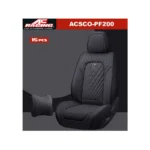 AC Racing Universal Leather Seat Cover W/Pillow Black/Grey 15Pcs