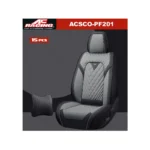 AC Racing Universal Leather Seat Cover W/Pillow Black/Grey 15Pcs