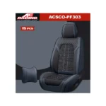 AC Racing Universal Leather Seat Cover W/Pillow Blue/Black 15Pcs