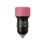 Bling Usb & C-Port Charger Pink