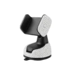 Bling Suction Phone Holder Silver
