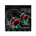 IG Tuning Flexible Air Intake Hose Red - Image 2