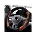 IG Tuning Steering Wheel Cover Suede Black/Brown - Image 2
