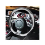 IG Tuning Steering Wheel Cover Racing D-Shaped Grey - Image 2