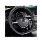 IG Tuning Steering Wheel Cover Racing D-Shaped Black - Image 2
