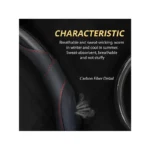 IG Tuning Steering Wheel Cover Racing D-Shaped Black - Image 3
