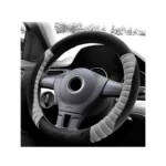 IG Tuning Steering Wheel Cover Suede Black/Grey - Image 2