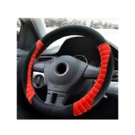 IG Tuning Steering Wheel Cover Suede Black/Red - Image 3