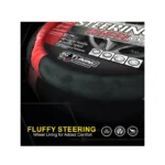 IG Tuning Steering Wheel Cover Suede Black/Red - Image 2