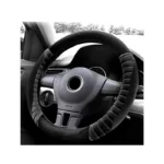 IG Tuning Steering Wheel Cover Suede Plain Black - Image 2