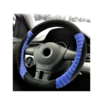IG Tuning Steering Wheel Cover Suede Black/Blue - Image 2