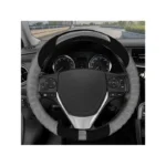 IG Tuning Steering Wheel Cover Suede Grey/Black/Carbon - Image 2