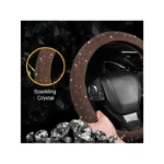 IG Tuning Steering Wheel Cover Brown Bling - Image 3