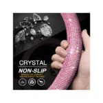 IG Tuning Steering Wheel Cover Rose Pink Bling - Image 4
