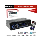 AC Racing Gravity Single Din Deck / Radio MP3 Multicolor Bluetooth/USB/App Control