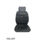FW Racing Leather Seat Cover Black/White Line