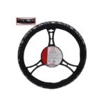 Lafa Racing Topride Steering Wheel Cover Black w/Black & White Marble Effect